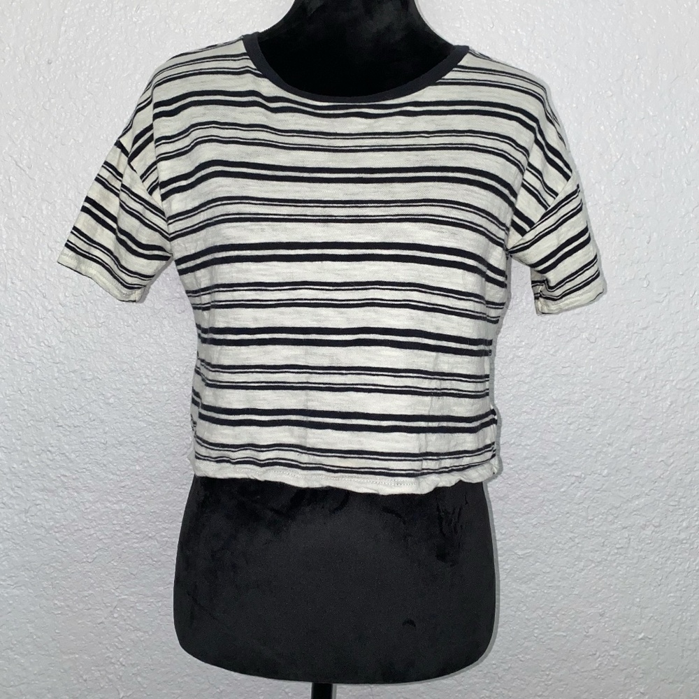 America Eagle Striped Crop Top